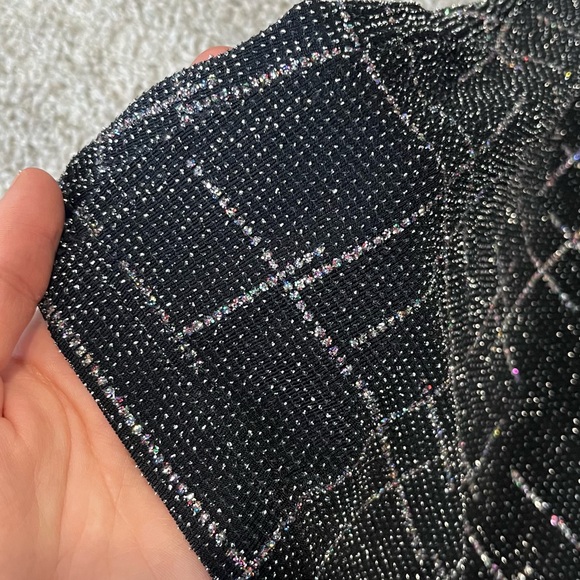 Annex size 1X women’s top black tank with silver bedazzled sparkling design - Picture 5 of 10